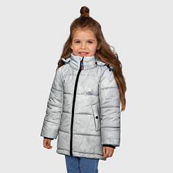 Куртка зимняя для девочки Мрамор, цвет: 3D-черный — фото 2