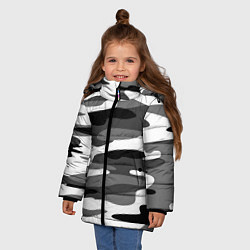 Куртка зимняя для девочки Камуфляж Sabaton без лого, цвет: 3D-черный — фото 2