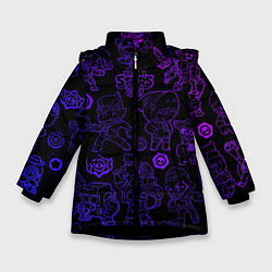 Куртка зимняя для девочки BRAWL STARS ВСЕ БРАВЛЫ, цвет: 3D-черный