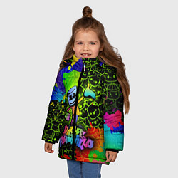 Куртка зимняя для девочки Marshmello Oko, цвет: 3D-черный — фото 2