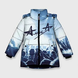 Куртка зимняя для девочки Алиса, цвет: 3D-черный