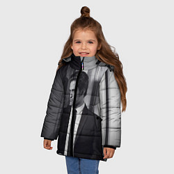 Куртка зимняя для девочки Роберт Паттинсон, цвет: 3D-красный — фото 2