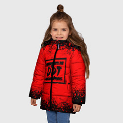 Куртка зимняя для девочки ДДТ Лого, цвет: 3D-светло-серый — фото 2