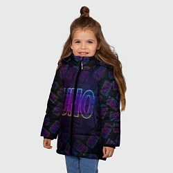Куртка зимняя для девочки Little Big: UNO, цвет: 3D-черный — фото 2