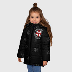 Куртка зимняя для девочки Umbrella Corp, цвет: 3D-черный — фото 2