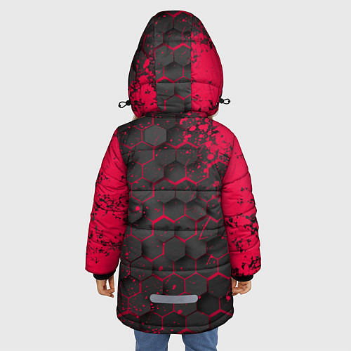 Зимняя куртка для девочки Marshmello / 3D-Светло-серый – фото 4