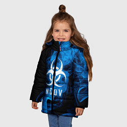 Куртка зимняя для девочки NCoV, цвет: 3D-черный — фото 2