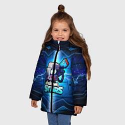 Куртка зимняя для девочки BrawlStars Oko, цвет: 3D-черный — фото 2