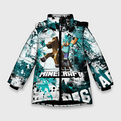 Куртка зимняя для девочки Minecraft Майнкрафт, цвет: 3D-черный