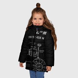 Куртка зимняя для девочки Электродинамика, цвет: 3D-черный — фото 2