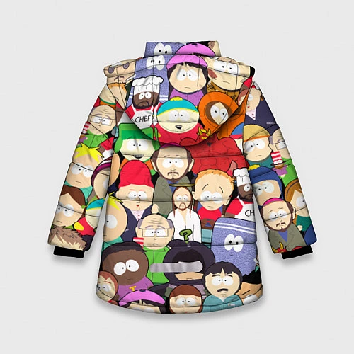 Зимняя куртка для девочки South Park персонажи / 3D-Красный – фото 2