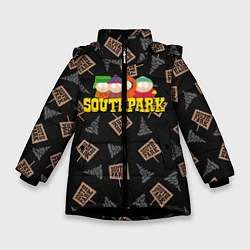 Куртка зимняя для девочки SOUTH PARK, цвет: 3D-черный