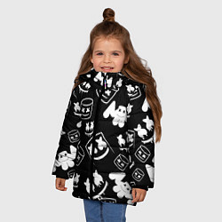 Куртка зимняя для девочки Marshmello ЧБ, цвет: 3D-светло-серый — фото 2