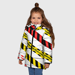 Куртка зимняя для девочки 2019-nCoV Коронавирус, цвет: 3D-черный — фото 2