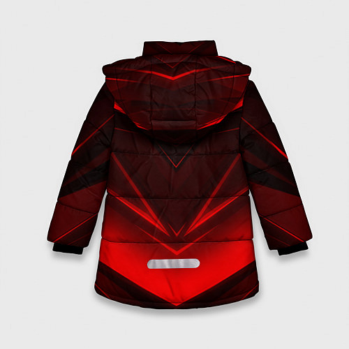 Зимняя куртка для девочки GEOMETRY STRIPES / 3D-Красный – фото 2