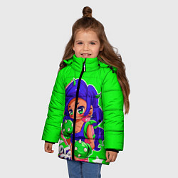 Куртка зимняя для девочки ROSA, цвет: 3D-черный — фото 2