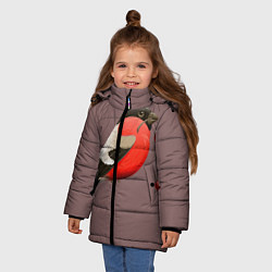 Куртка зимняя для девочки Снегирь, цвет: 3D-черный — фото 2