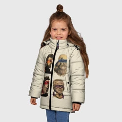 Куртка зимняя для девочки Настоящие Черепашки, цвет: 3D-светло-серый — фото 2