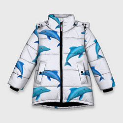 Зимняя куртка для девочки Рай для дельфина