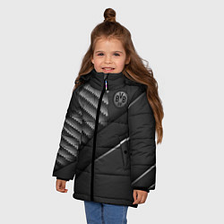 Куртка зимняя для девочки FC Borussia, цвет: 3D-светло-серый — фото 2