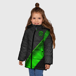 Куртка зимняя для девочки FC Borussia, цвет: 3D-черный — фото 2
