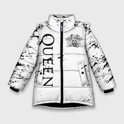Куртка зимняя для девочки QUEEN, цвет: 3D-черный