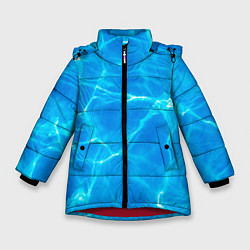 Куртка зимняя для девочки Вода, цвет: 3D-красный