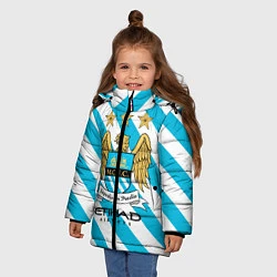 Куртка зимняя для девочки Манчестер Сити, цвет: 3D-светло-серый — фото 2