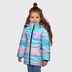 Куртка зимняя для девочки WAVES, цвет: 3D-черный — фото 2