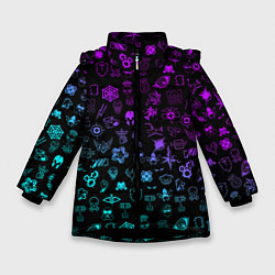 Куртка зимняя для девочки RAINBOW SIX SIEGE NEON, цвет: 3D-черный