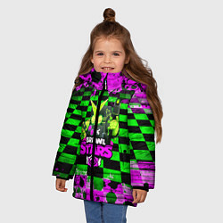 Куртка зимняя для девочки BRAWL STARS:8 BIT VIRUS, цвет: 3D-черный — фото 2