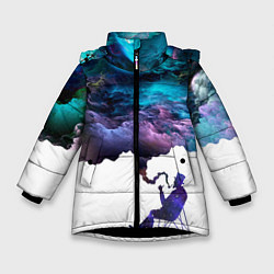 Куртка зимняя для девочки Smoky dreams, цвет: 3D-черный