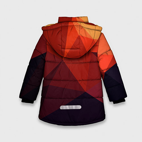 Зимняя куртка для девочки Грани / 3D-Красный – фото 2