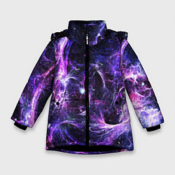 Куртка зимняя для девочки SPACE, цвет: 3D-черный