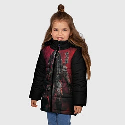 Куртка зимняя для девочки PREDATOR, цвет: 3D-красный — фото 2