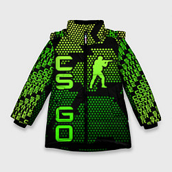 Куртка зимняя для девочки CS GO Oko, цвет: 3D-черный