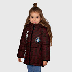 Куртка зимняя для девочки BMW CARBON, цвет: 3D-черный — фото 2