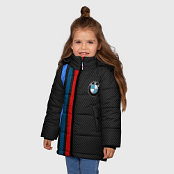 Куртка зимняя для девочки BMW CARBON, цвет: 3D-черный — фото 2
