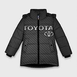 Куртка зимняя для девочки Toyota Carbon, цвет: 3D-черный