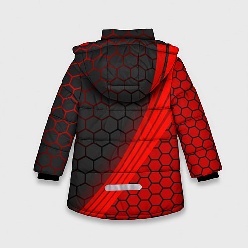 Зимняя куртка для девочки Mass Effect N7 / 3D-Красный – фото 2
