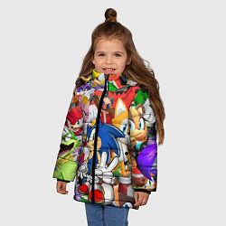 Куртка зимняя для девочки Sonic ПЕРСОНАЖИ, цвет: 3D-светло-серый — фото 2