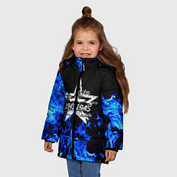 Куртка зимняя для девочки 9 МАЯ, цвет: 3D-черный — фото 2