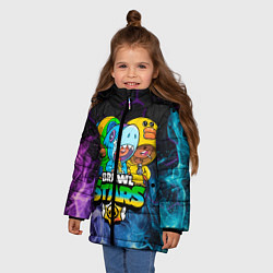 Куртка зимняя для девочки Brawl Stars Leon Trio, цвет: 3D-красный — фото 2