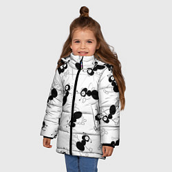 Куртка зимняя для девочки Муравьи, цвет: 3D-черный — фото 2