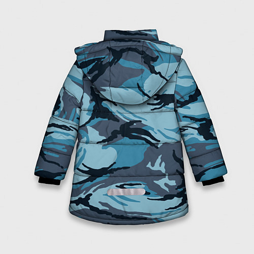 Зимняя куртка для девочки Камуфляж Полиции / 3D-Красный – фото 2
