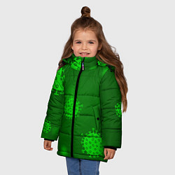 Куртка зимняя для девочки CORONA-19, цвет: 3D-черный — фото 2