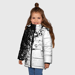 Куртка зимняя для девочки Mitsubishi, цвет: 3D-черный — фото 2