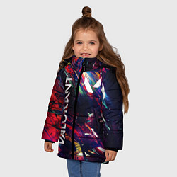 Куртка зимняя для девочки VALORANT, цвет: 3D-красный — фото 2