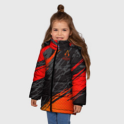 Куртка зимняя для девочки Assassins Creed, цвет: 3D-светло-серый — фото 2