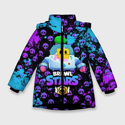 Куртка зимняя для девочки Brawl Stars SPROUT, цвет: 3D-черный